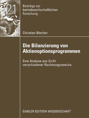cover image of Die Bilanzierung von Aktienoptionsprogrammen